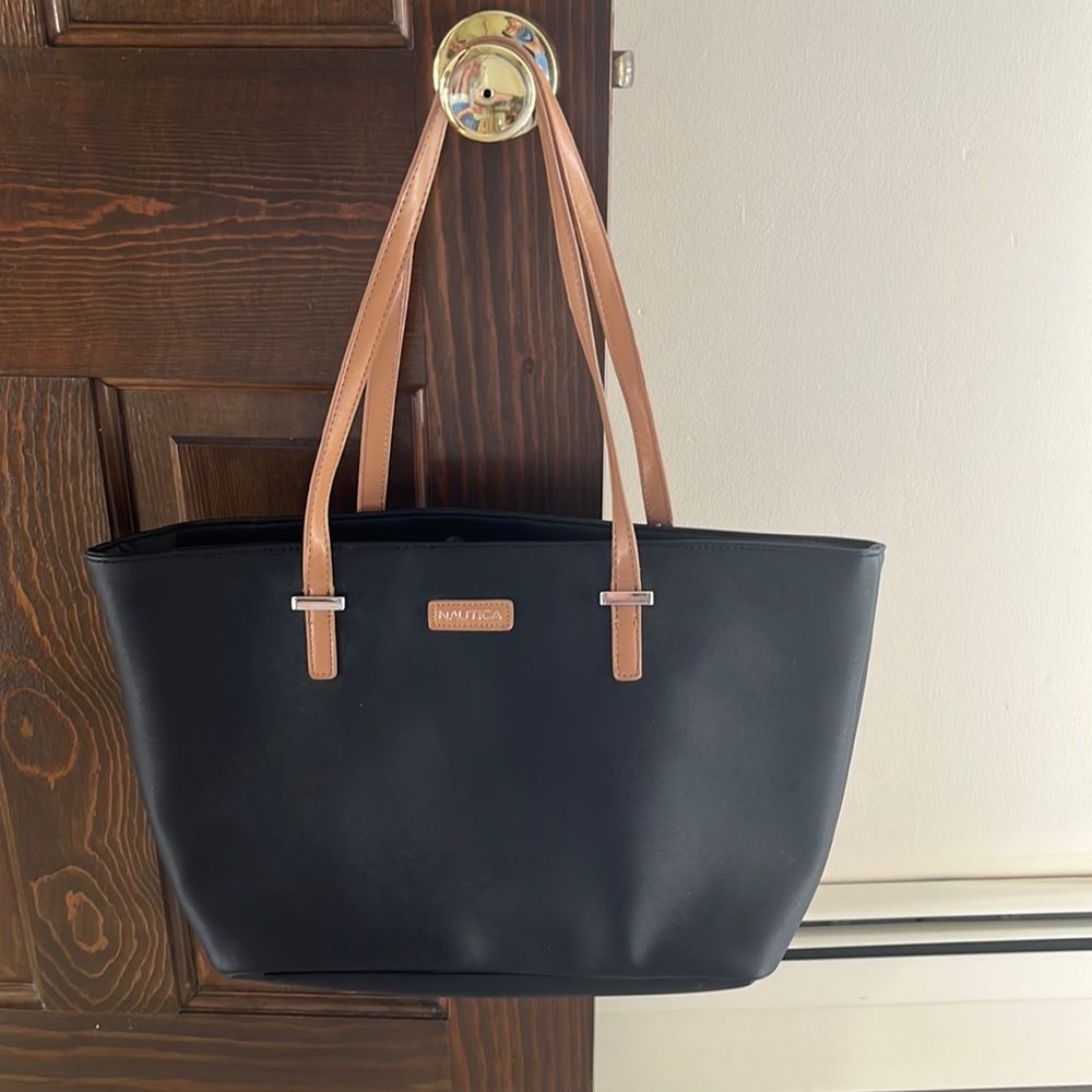 Nautica black tote bag
